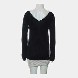 Pre Owned Chanel Long Sleeve Knitted Top