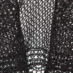 Pre Owned بوليرو شانيل تريكو كشمير لوريكس أسود مقاس متوسط (ميديم)