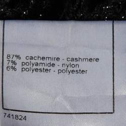 Pre Owned بوليرو شانيل تريكو كشمير لوريكس أسود مقاس متوسط (ميديم)