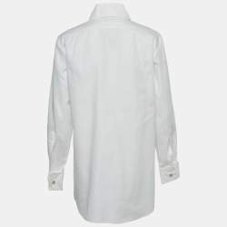 Pre Owned Chanel White Cotton Shirt Dress S