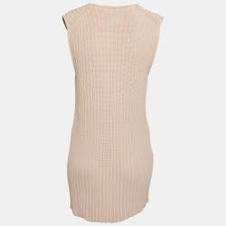 Pre Owned سترة طويلة شانيل بيج محبوكة مضلعة مقاس كبير ( لارج )