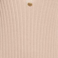 Pre Owned سترة طويلة شانيل بيج محبوكة مضلعة مقاس كبير ( لارج )