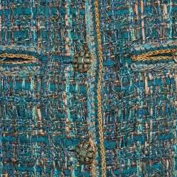 Pre Owned Chanel Blue 2019 Pre-Fall Tweed Jacket S