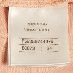 Pre Owned Chanel x Karl Lagerfeld Pink Cotton Drill Tie-Up Waist Shorts S