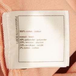 Pre Owned Chanel x Karl Lagerfeld Pink Cotton Drill Tie-Up Waist Shorts S