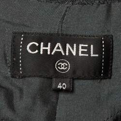 Pre Owned Chanel Grey Wool Wide Leg Culottes M