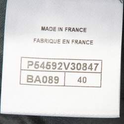 Pre Owned Chanel Grey Wool Wide Leg Culottes M