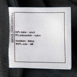 Pre Owned Chanel Grey Wool Wide Leg Culottes M