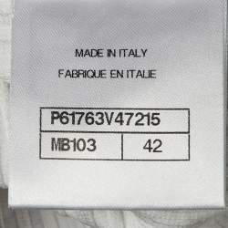 Pre Owned Chanel White Knit Halter Neck Top L