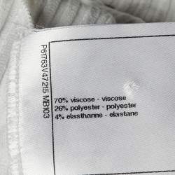 Pre Owned Chanel White Knit Halter Neck Top L