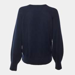 Pre Owned Chanel Navy Blue Cashmere Knit Jumper L
