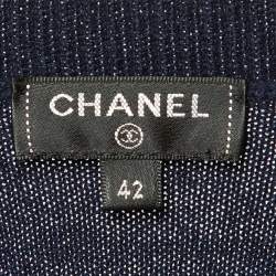 Pre Owned Chanel Navy Blue Cashmere Knit Jumper L
