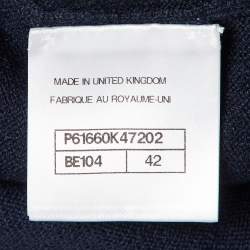 Pre Owned Chanel Navy Blue Cashmere Knit Jumper L