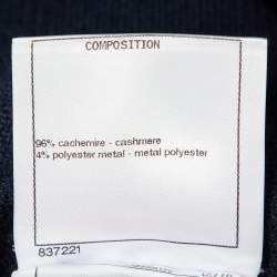 Pre Owned Chanel Navy Blue Cashmere Knit Jumper L