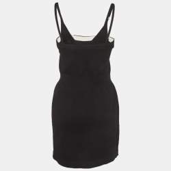 Pre Owned Chanel Black Knit Strappy Mini Dress S