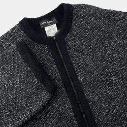 Pre Owned Chanel Knit Coat Size 36 Black Alpaca47% Cashmere35% Nylon16% Wool 2%