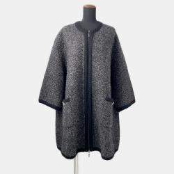 Pre Owned Chanel Knit Coat Size 36 Black Alpaca47% Cashmere35% Nylon16% Wool 2%