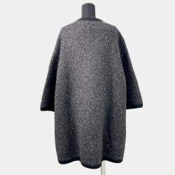 Pre Owned Chanel Knit Coat Size 36 Black Alpaca47% Cashmere35% Nylon16% Wool 2%