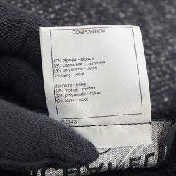 Pre Owned Chanel Knit Coat Size 36 Black Alpaca47% Cashmere35% Nylon16% Wool 2%