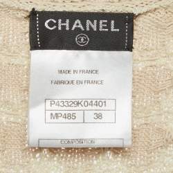 Pre Owned فستان شانيل قطن نيلي/ كحلي بلا أكمام متوسط الطول مقاس متوسط (ميديوم)