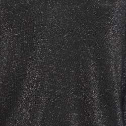 مملوكة مسبقًا بلوزة شتوية شانيل نسيج لوريكس أسود رقبة V وسط