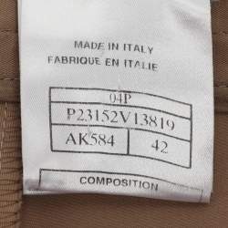 Pre Owned بنطلون شانيل خليط قطن بيج كبير