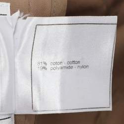 Pre Owned بنطلون شانيل خليط قطن بيج كبير