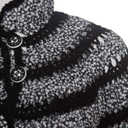 Chanel Black And White Cutout Detail Bolero Jacket and Sleeveless Top Set M