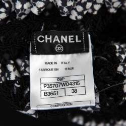 Chanel Black And White Cutout Detail Bolero Jacket and Sleeveless Top Set M