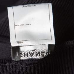 Pre Owned Chanel Navy Blue Ribbed Knit Sleeveless Flared Dress S