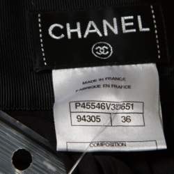 Chanel Black Floral Cotton Lace Silk Lined Layered Culottes S
