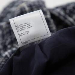 Chanel Midnight Blue Tweed Double Breasted Jacket M