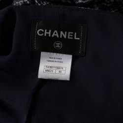 Chanel Midnight Blue Tweed Double Breasted Jacket M