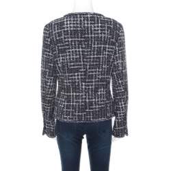 Chanel Midnight Blue Tweed Double Breasted Jacket M