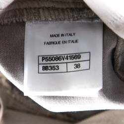 Chanel Grey Camellia Painted Denim High Waist Flared Jeans M 