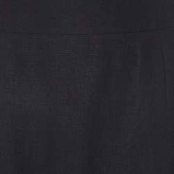 Chanel Black Linen Sheath Skirt L