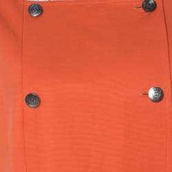 Chanel Boutique Orange Cotton Sleeveless Pinafore Dress L