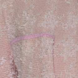 Chanel Vintage Pink Boucle Tweed Cropped Jacket M 