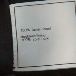 Pre Owned Chanel Black Wool Paneled Sleeveless Maxi Dress M