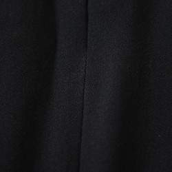 Pre Owned Chanel Black Wool Paneled Sleeveless Maxi Dress M