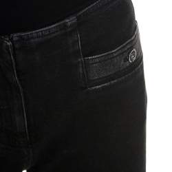 Chanel Black Stretch Cotton Denim Straight Fit Jeans M