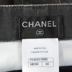 Chanel Grey Wash Effect Denim Regular Fit Jeans M