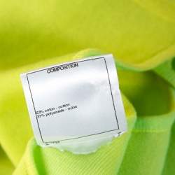 Chanel Lemon Green Knit Zip Detail Sheath Dress S