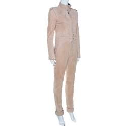 Chanel Beige Suede Jumpsuit M