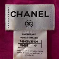 Chanel Pink Tweed Sleeveless Dress L