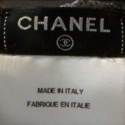 Chanel Monochrome Floral Sequined Mesh Palazzo & Top Set M
