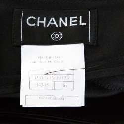 Pre Owned Chanel Black Silk Blend Fitted Trousers S