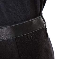 Chanel Black Cashmere Straight Leg Trousers S