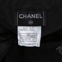 Chanel Black Cashmere Straight Leg Trousers S