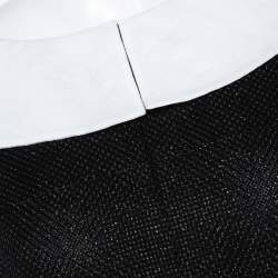 Pre Owned فستان شانيل لوركس مونوكرومي قطن مخلوط بياقة مقاس متوسط (ميديوم) 